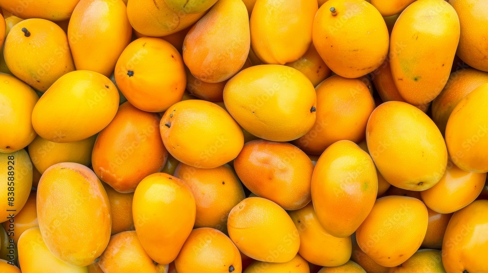 Mango background. Close-up of a beautiful ripe sweet mango. Mango background. Close-up of a beautiful ripe sweet mango.