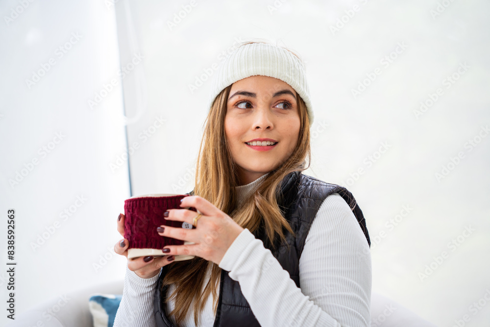 Girl dressed in winter clothes
