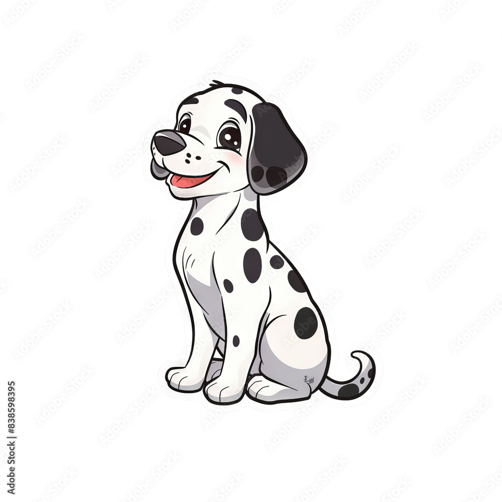 Fototapeta premium Dalmatian dog icon png transparent