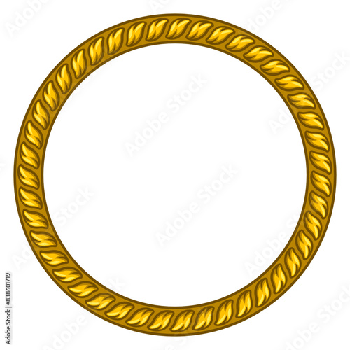 Frame in baroque style. Decorative curling design.
