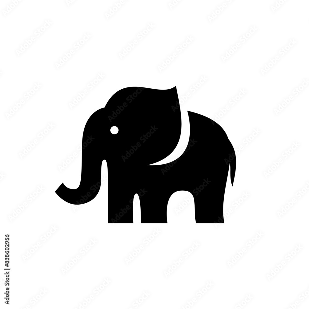 Fototapeta premium elephant logo vector icon illustration design