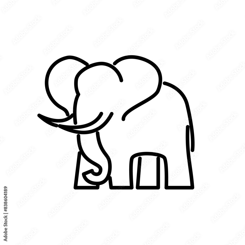 line African indian Elephant Logo Elephant Logo icon