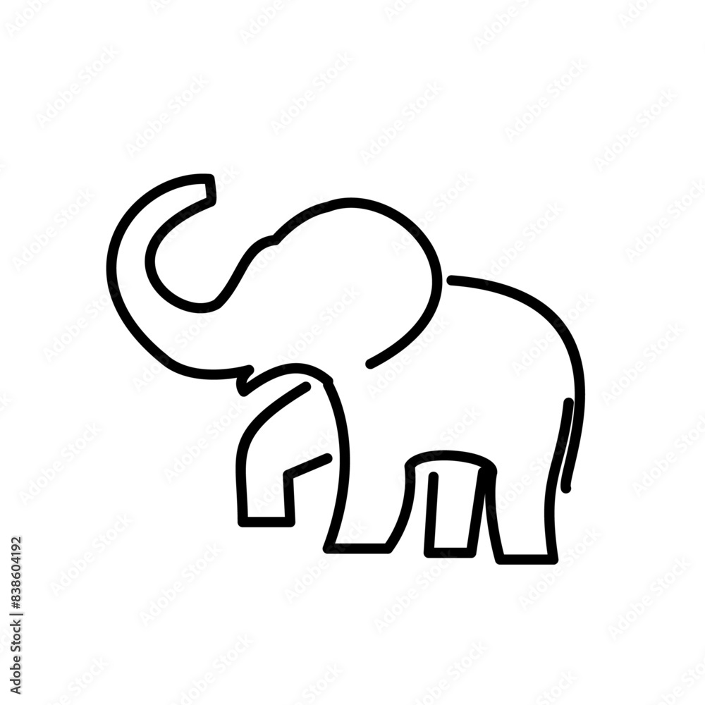 line African indian Elephant Logo Elephant Logo icon line African indian Elephant Logo Elephant Logo icon