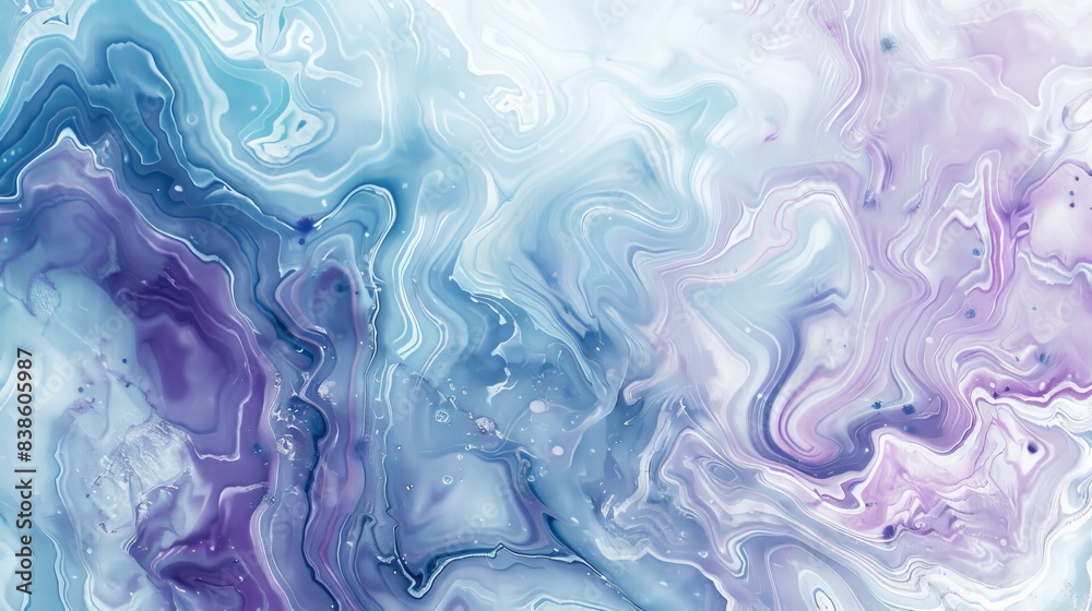 Obraz premium Abstract background of blue and purple marble texture. Liquid marble pattern