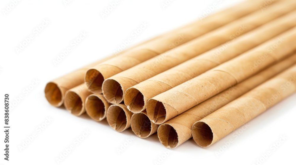 ecofriendly paper drinking straw isolated on white biodegradable alternative to plastic straws sustainable recyclable material clipping path included ecofriendly paper drinking straw isolated on white biodegradable alternative to plastic straws sustainable recyclable material clipping path included
