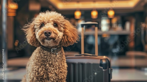 Dog in a hotel