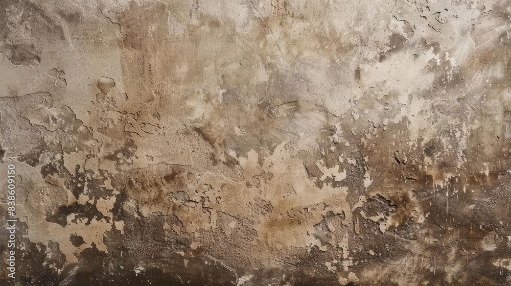 Fototapeta premium grunge concrete plaster texture banner wide decorative brown wall background