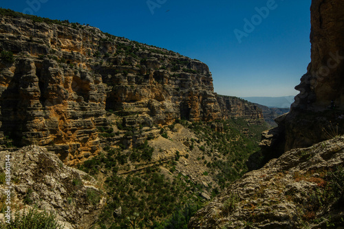 The scenic view of Sason Canyon in Turkey mountains in Mersin region