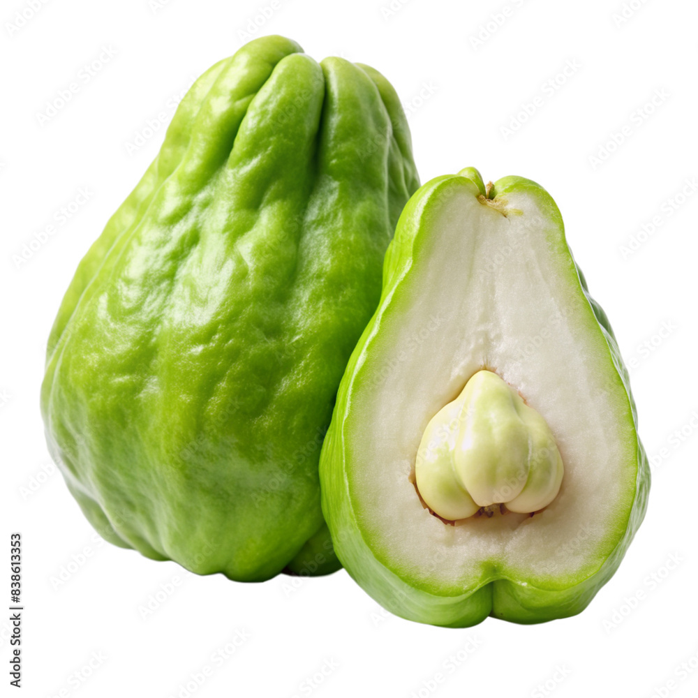 closeup photo of chayote on a transparent background
closeup photo of chayote on a transparent background