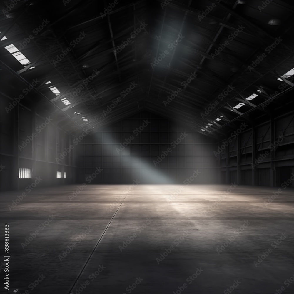 Naklejka premium Empty big storehouse