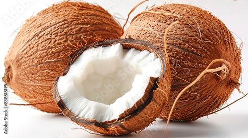 coconut on a wooden table