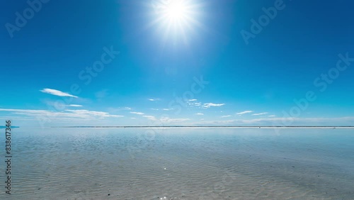 Timelapse of perfect reflection at Bonneville Salt Flats in Utah, USA