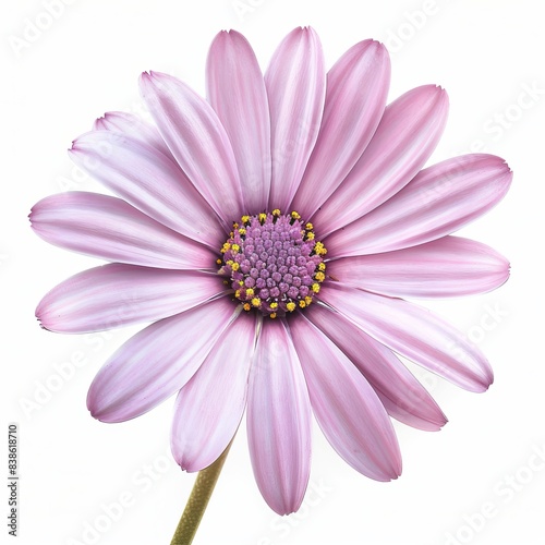 Pink Daisy Isolated on White Background. Beautiful Daisy Flower
