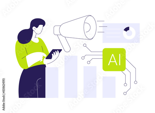 AI-Powered Predictive Marketing Insights abstract concept vector illustration. © Visual Generation