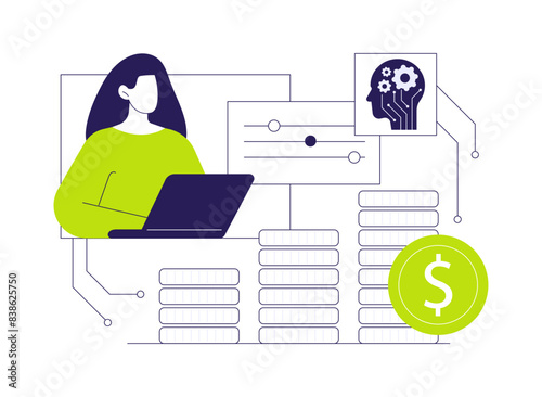 AI-Dynamic Pricing Strategies abstract concept vector illustration.