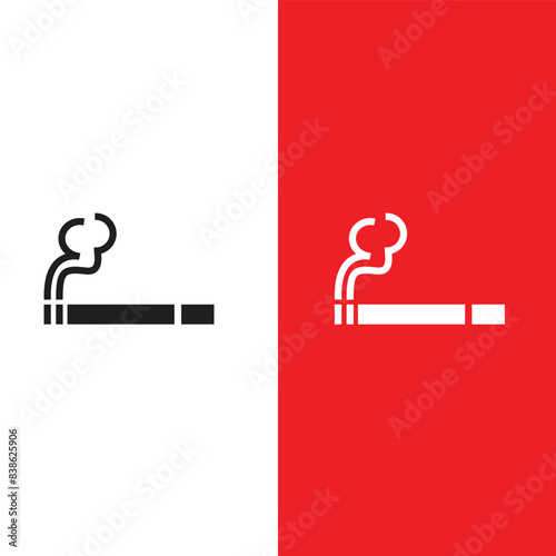 Cigarette icon vector logo design template