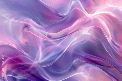 Abstract background with smooth lines in violet and pinktones - generative ai
