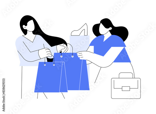 Buy More Save More isolated cartoon vector illustrations.