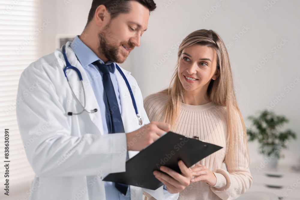 Professional doctor working with patient in hospital Professional doctor working with patient in hospital