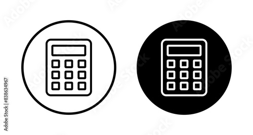 Calculator icon vector isolated on white background. Calculator vector icon. Accounting icon
