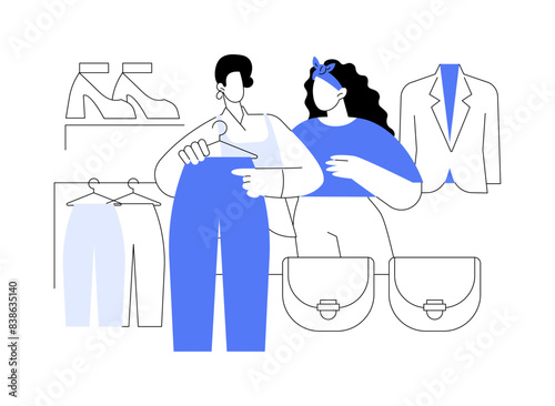 Personal stylist isolated cartoon vector illustrations.