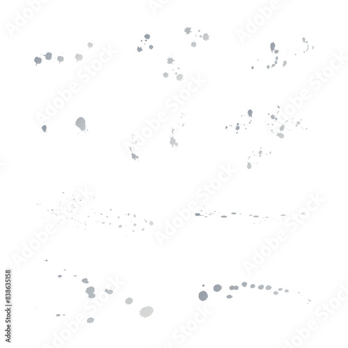 銀色のしぶきのイラスト（10種類）