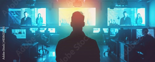 Wallpaper Mural A person reporting suspicious activity to their companys security team Torontodigital.ca