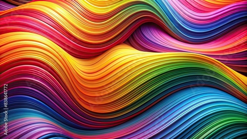 Abstract wavy lines in varying colors forming a vibrant and dynamic background  colorful  flow  abstract  waves  background pattern  vibrant  dynamic  curves  design  artistic  fluid  motion