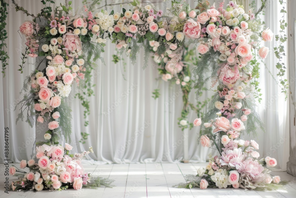 Fototapeta premium Luxurious wedding floral decorations