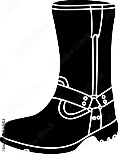 motorcycle boots vector illustration