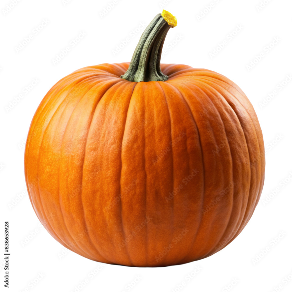 Obraz premium closeup photo of pumpkin on a transparent background - Generative AI 