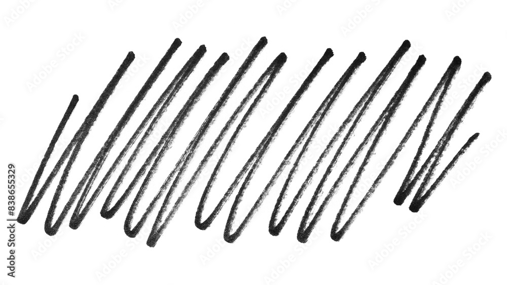 Scribble line png sticker, transparent background