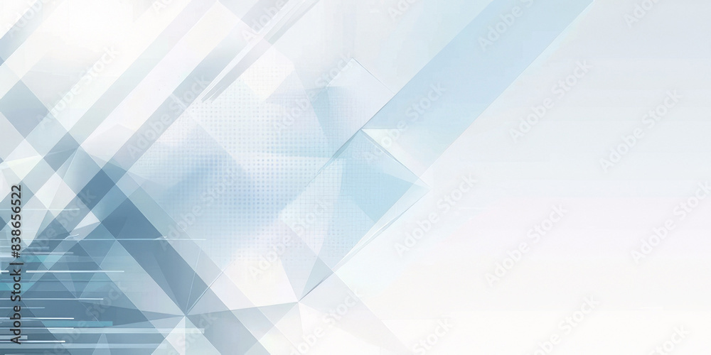 Obraz premium Abstract geometric background with blue and white tones, modern and clean design