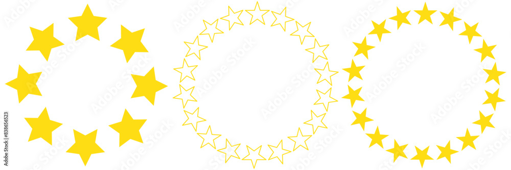 star in circle isolated on white background vector illustration. stars in round circular emblem ------ star in circle isolated on white background vector illustration. stars in round circular emblem ------