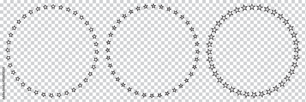 star in circle isolated on white background vector illustration. stars in round circular emblem ------