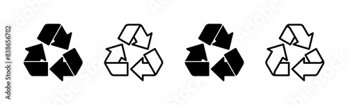 Recycle icon set. Recycling vector icon.