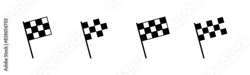 Racing flag icon set. race flag icon.Checkered racing flag icon