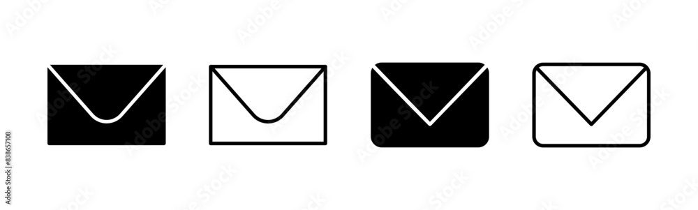 Mail icon set. email icon vector. E-mail icon. Envelope illustration