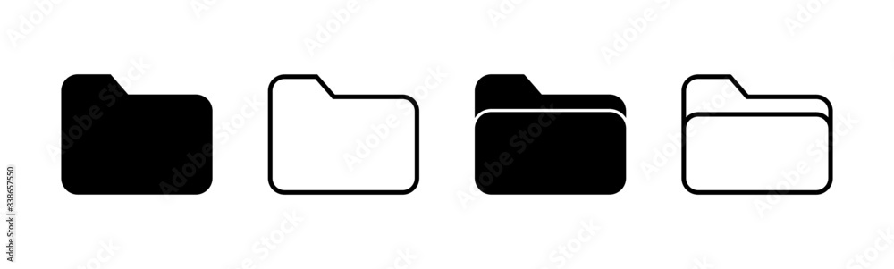 Folder icon set. folder vector icons Folder icon set. folder vector icons