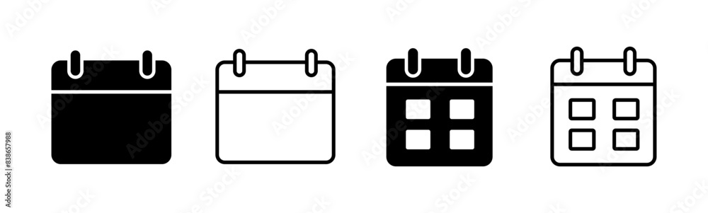 Calendar icon set. Calender symbol. calendar vector icon Calendar icon set. Calender symbol. calendar vector icon