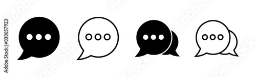 Chat icon set. speech bubble icon. comment icon vector. message. contact us