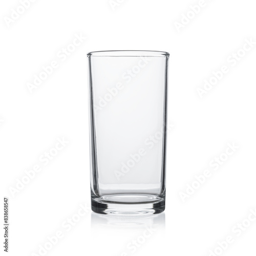 Empty glass of water  isolated on white background
