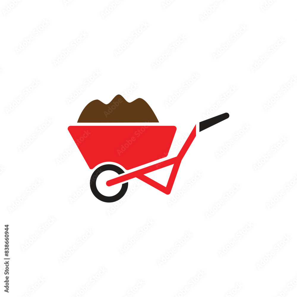 Sand cart icon vector logo design template Sand cart icon vector logo design template