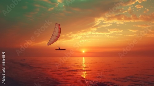 Hang Gliding Sails in the Sky 