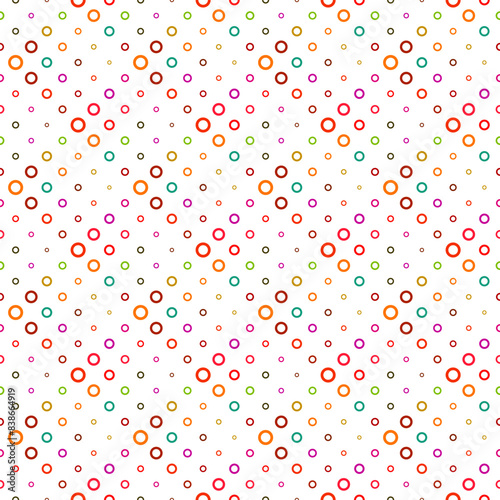 Seamless abstract ring pattern background design - colorful vector illustration from rings