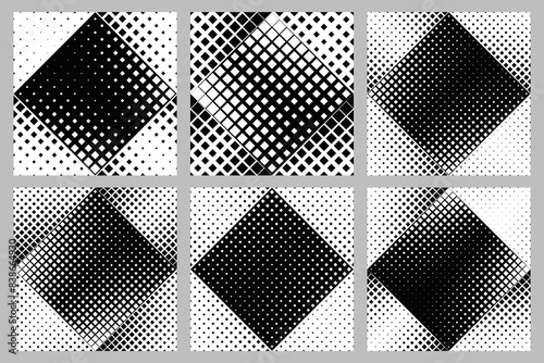 Seamless  diagonal square pattern background collection - abstract vector designs from squares