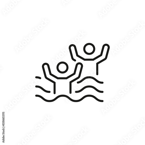 Synchronized swimming icon. Simple synchronized swimming icon for social media, app, and web design. Vector illustration.