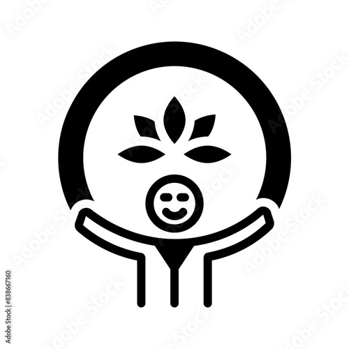 vector solid black icon for Spirituality