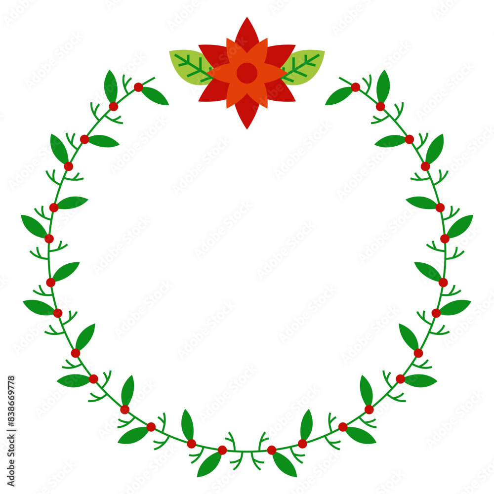 Obraz premium Christmas Wreath Clipart