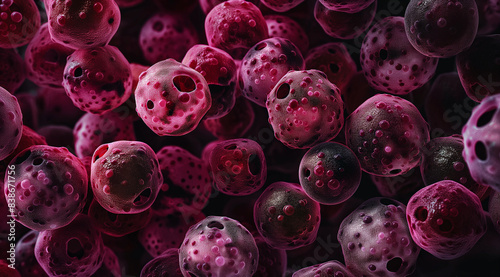 Cellular Warfare: A Detailed Look at Cancer Cells.  Medical Science Wallpaper.